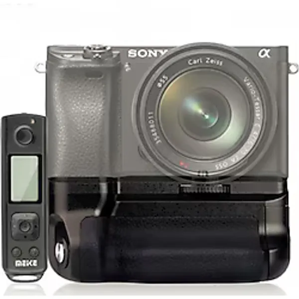 MeiKe Sony A6500 için MeiKe MK-A6500 Pro Battery Grip + 2 Ad. NP-FW50 Batarya