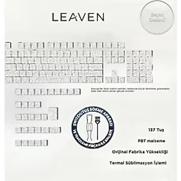 Mekanik Klavye Kontur Keycaps Seti- 137 Tuş Şeffaf Rgb Uyumlu Çizgili Tuş Takımı Siyah