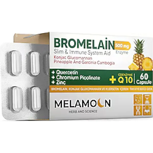 Melamoon Bromelain Coenzyme Q10 60 Kapsül