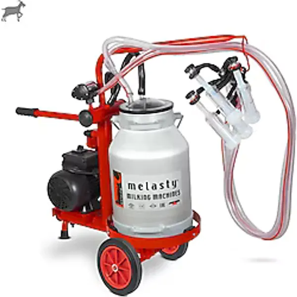 Melasty Ecomini Last Point İkili Keçi Süt Sağma Makinesi (Alüminyum Güğüm-Silikon) (Kuru)