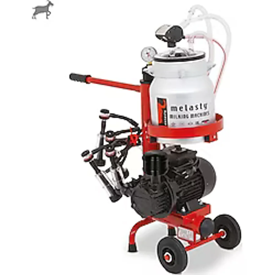 Melasty Micro İkili Keçi Süt Sağma Makinesi (Alüminyum Güğüm-Kauçuk) (Kuru)