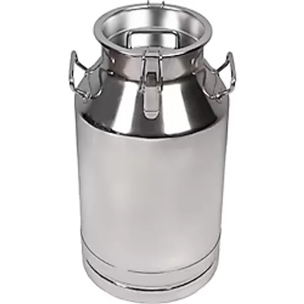 Melasty Süt Sağma Makinesi Paslanmaz Süt Güğümü (40 Litre İki Kulplu Kapaklı Ø208 Mm Geniş Ağız)