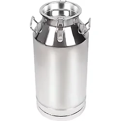 Melasty Süt Sağma Makinesi Paslanmaz Süt Güğümü (50 Litre İki Kulplu Kapaklı Ø208 mm Geniş Ağız)