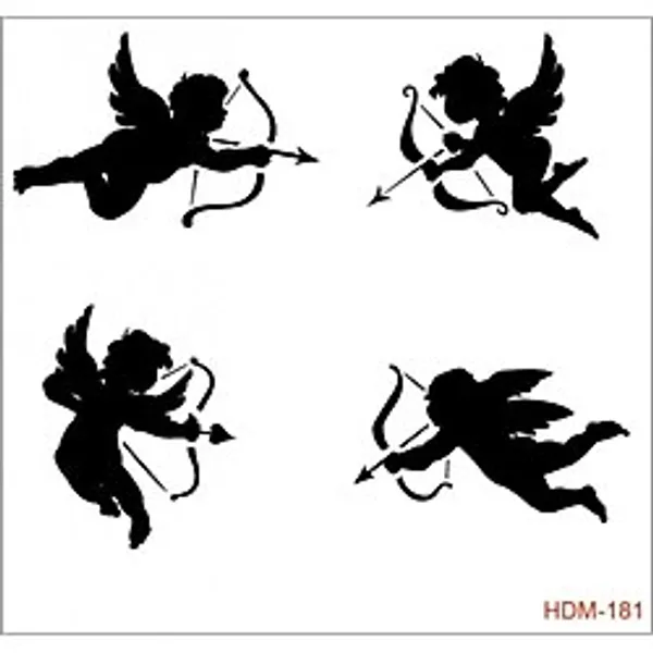 Melek Temalı Stencil (şablon) 25x25 Cm