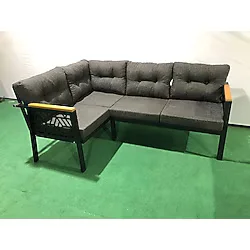 Melisa 2+2 Köşe Yön Değiştirilebilir Koltuk Takımı Balkon-Bahçe-Kafe-Çay Seti Fonksiyonel - Antrasit