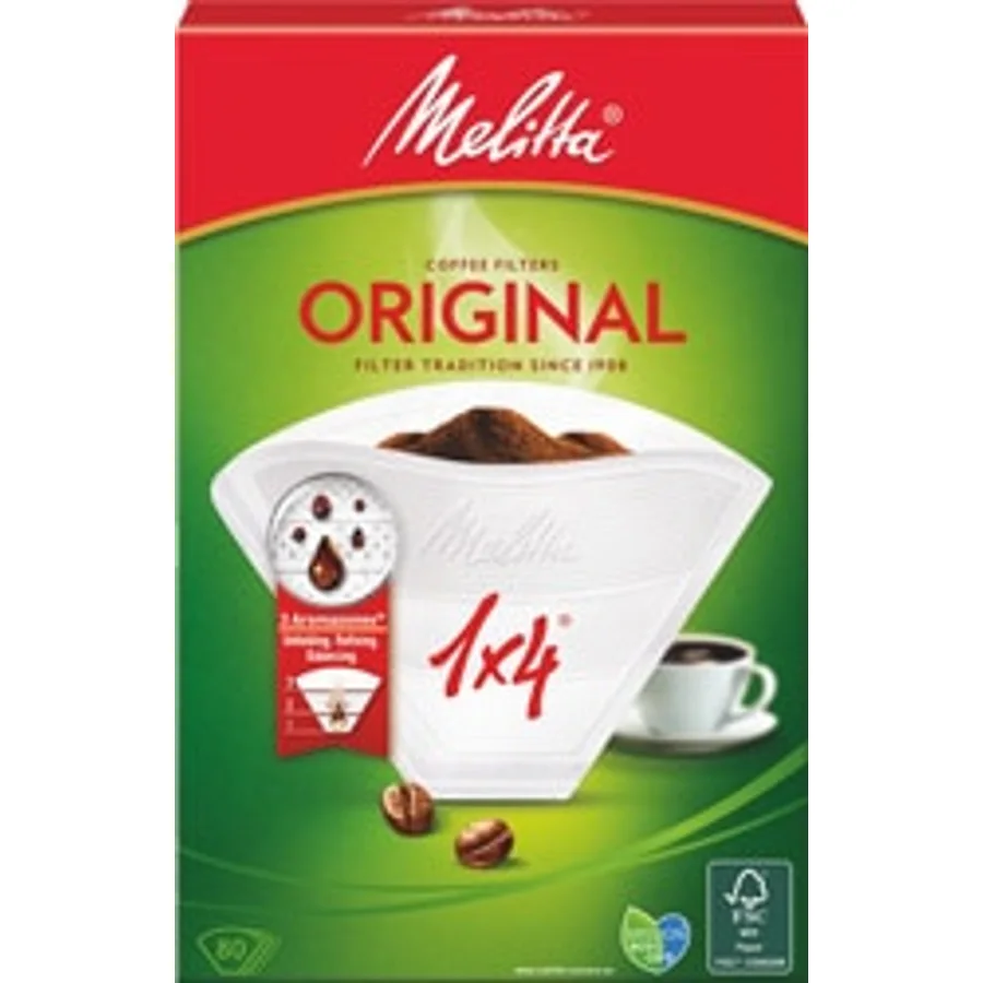 Melitta Original Beyaz 1x4 Filtre Kahve Kağıdı 80'li