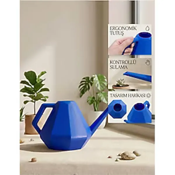 Melivo Studio Geometrik Tasarım Çok Amaçlı Bitki Sulama Kabı - 3D Baskı Estetik Ev Ve Bahçe Sulama İbriği, Mini Sukulent Ve Çiçek Sulayıcı