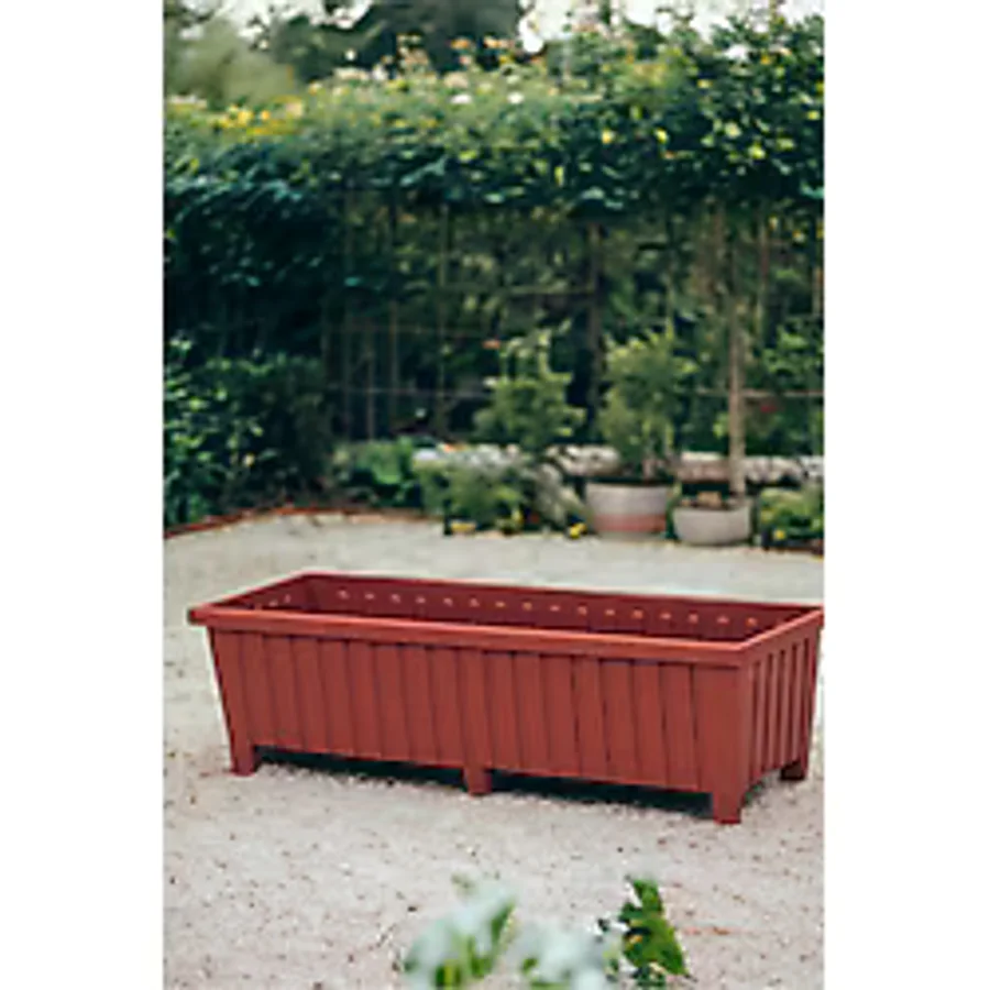 Melkan Home Dekoratif Balkon Saksısı 26 Litre 6 Ayaklı Cafe Otel Saksı Büyük Saksı Kahverengi 26X75X21 cm
