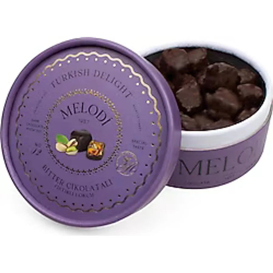 Melodi Çikolata Bitter Çikolatalı Duble Fıstıklı Lokum 250 gr