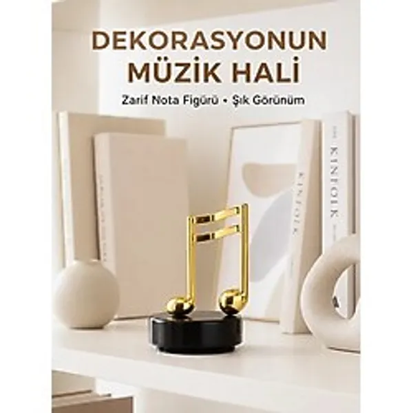 Melodious Music Altın Nota Figürlü Müzik Kutusu Yeni Nesil