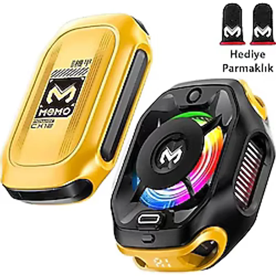 Memo CX12 Pro 2000MAH Bataryalı Manyetik Cep Telefon Soğutma - Sarı