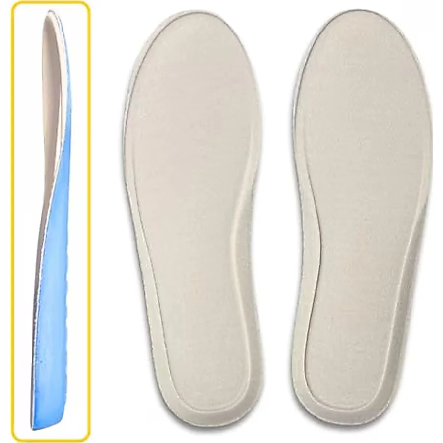 Memory Foam Ortopedik Ayakkabı Tabanlık, Visco Konfor Rahat Spor Ayakkabı Tabanı, Erkek, Kadın (Gri, 44)