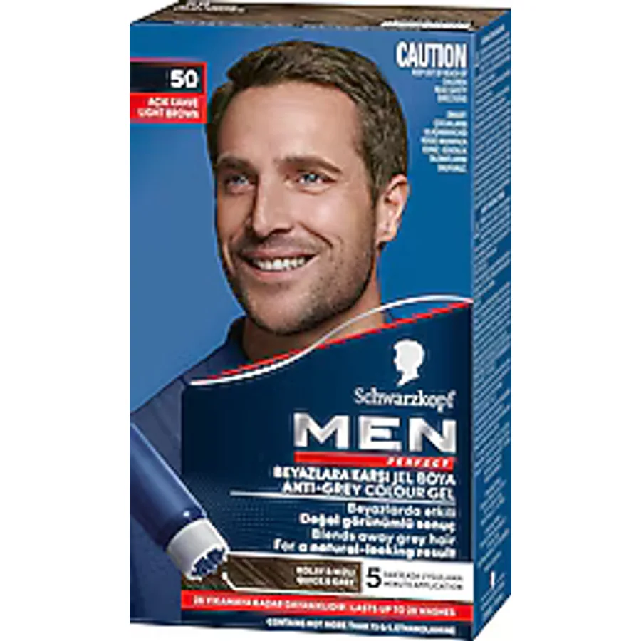 Men Perfect 50 Açık Kahve Erkek Saç Boyası