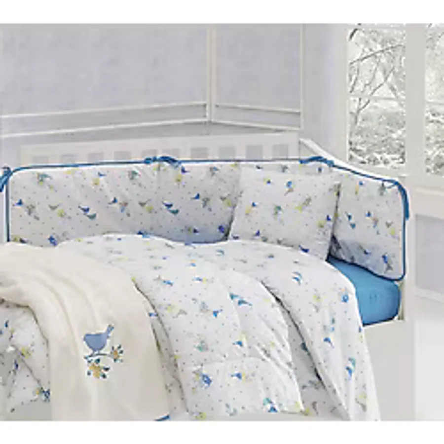 Menderes Home Lanotte Ranforce Bebe Nevresim Takımı Lola Mavi
