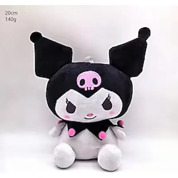 Mengtuo Kuromi Peluş Oyuncak Kısa Peluş Çizgi Film Bebeği Pembe Top Kuromi
