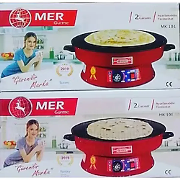 MERC Mer Elektrikli Termostatlı Katmer Saç Gözleme Saçı Yufka, Ekmek Saçı 50 Cm