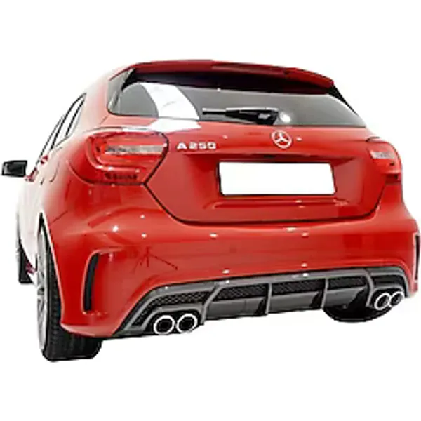 Mercedes A Uyumlu Serisi W176 (2012-2015) Amg A180 A200 A250 Arka Tampon Eki - Difüzör (Plastik)