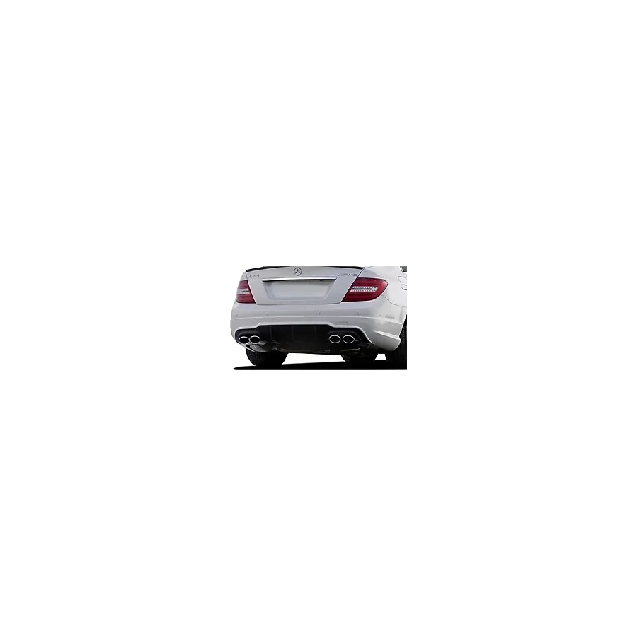 Mercedes C Serisi W204 2012 - 2014 Makyajlı Arka Tampon Eki - Difüzör (Plastik)