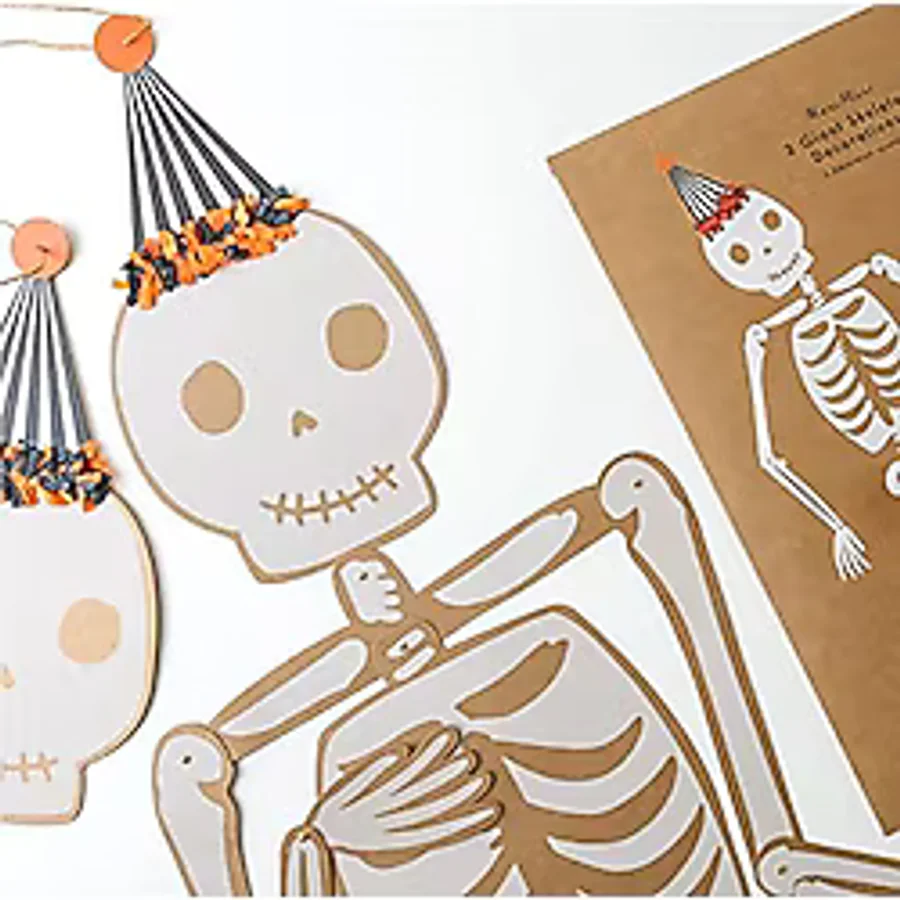 Meri Meri - Vintage Halloween Jointed Skeletons - Halloween Vintage İskelet Asılan Süsler
