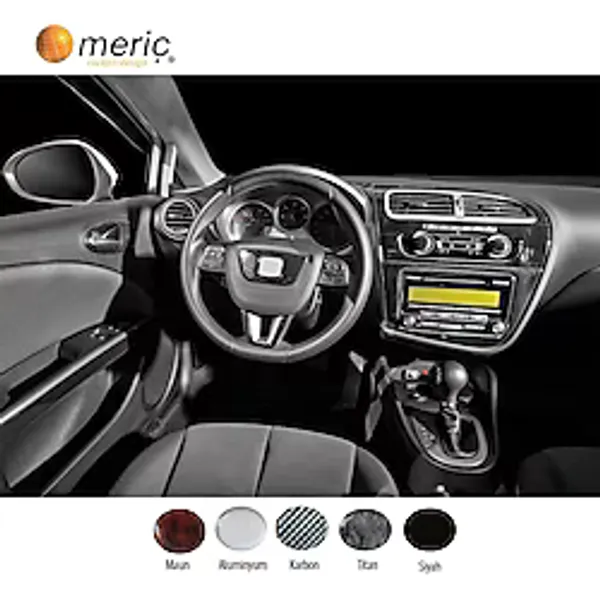 Meriç Seat Leon Ön Torpido Kaplama 18 Parça 2010-2014 (530157898) renk-piano-black