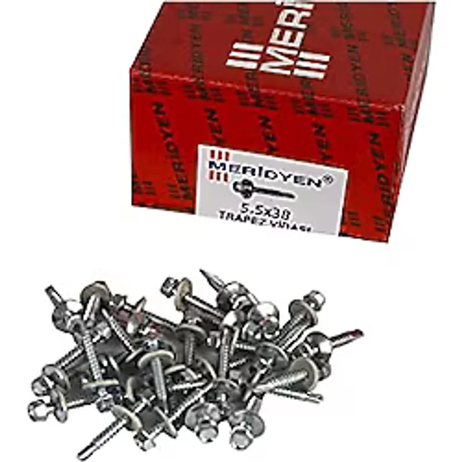 Meridyen Trapez Çatı Vidası 5.5X38 (200Lü Paket)