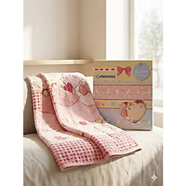 Merinos Fashion Bebek Battaniyesi - Pembe - 100 x 120