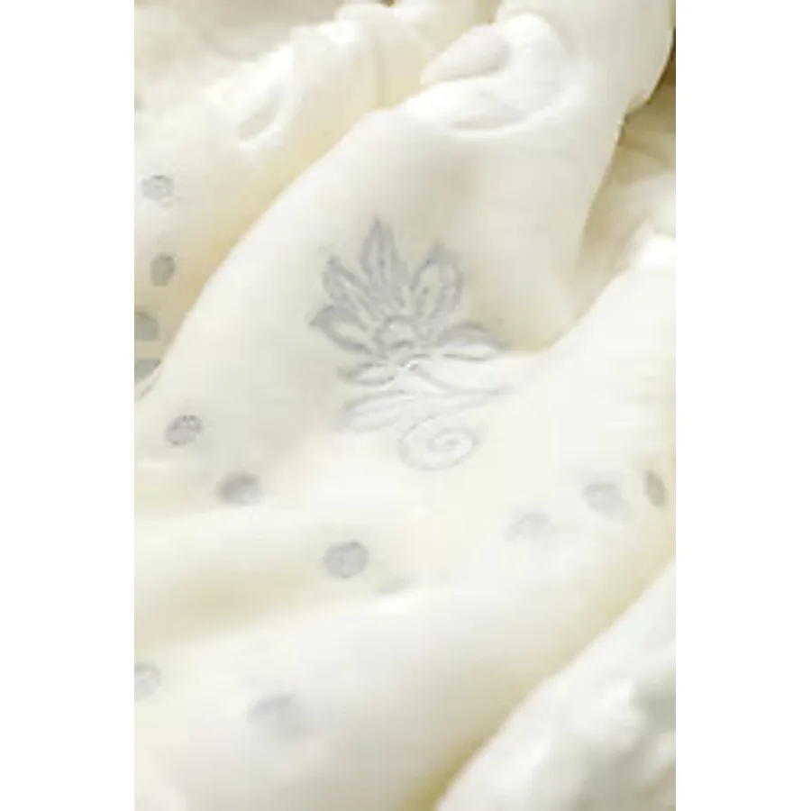 Merinos Pırıltı 220x240 cm Ekru Emboss Çift Kişilik Battaniye