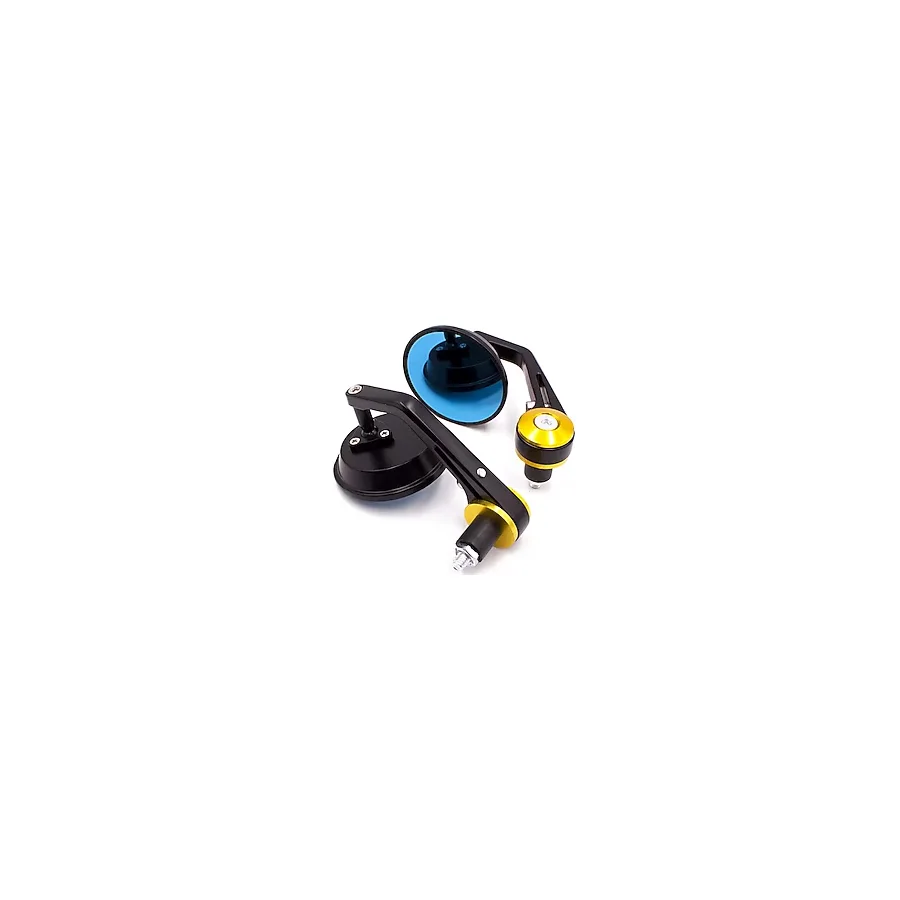 merpa MOTOSİKLET GİDON AYNASI CNC ALÜMİNYUM YUVARLAK 22MM SARI