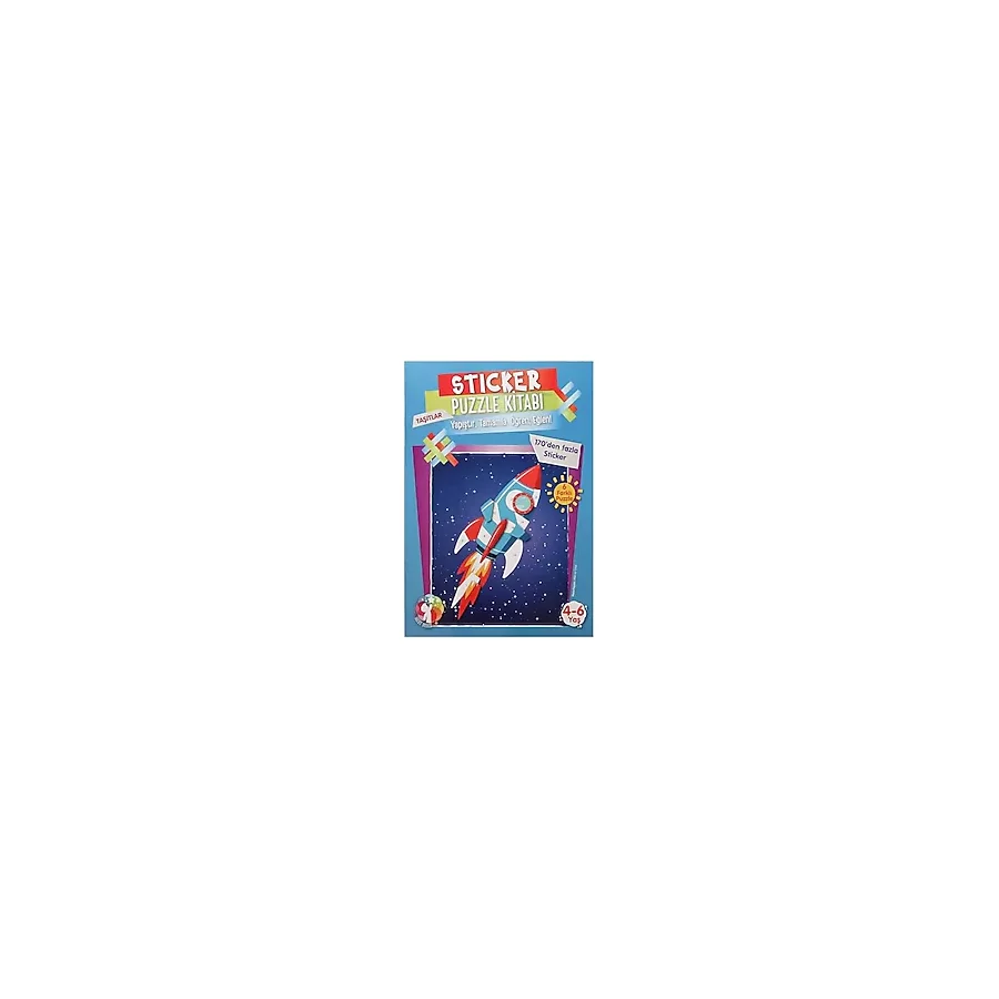 Mert Bebek Sticker Puzzle Kitabı Taşıtlar 4-6 Yaş 170+ Sticker Eğitici Aktivite Kitabı