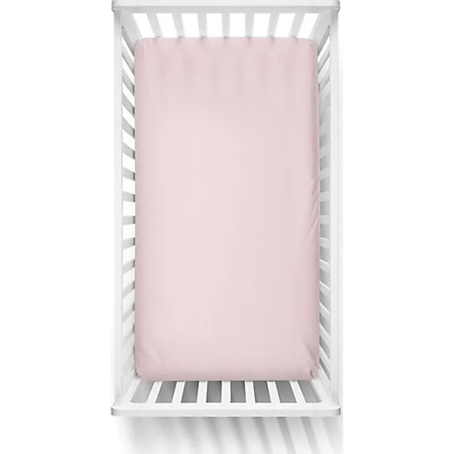Mertim Süprem Penye Lastikli Bebek Çarşafı 60x120 - 60 x 120 cm - Açık Pembe