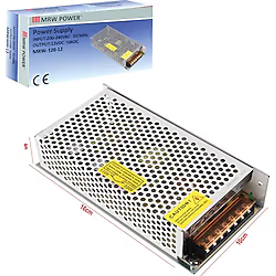 Mervesan Mrw-120-12 Metal Kasa Adaptör 12 Volt 10 Amper