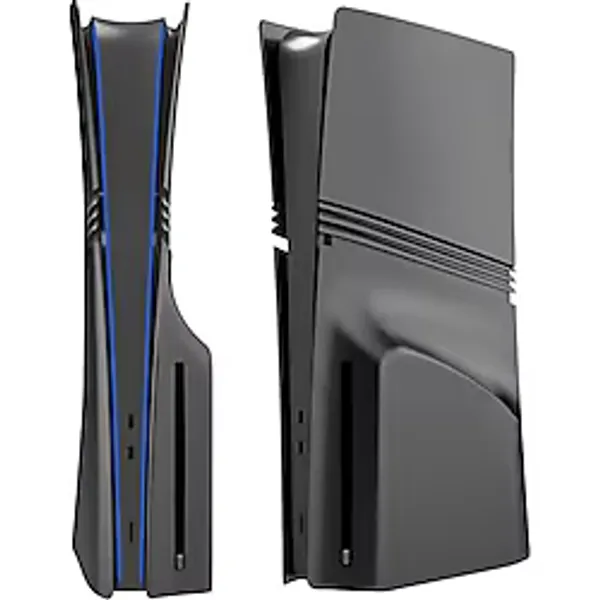 MES MERRY PS5 Pro Disc ve Digital Edition için 5'i 1 arada Siyah Tabak, PlayStation 5 Pro Kapak Aksesuarları Ön Yüzü, Özel Yan Yüz Paneli Kabuk Değiştirme, Mat Siyah