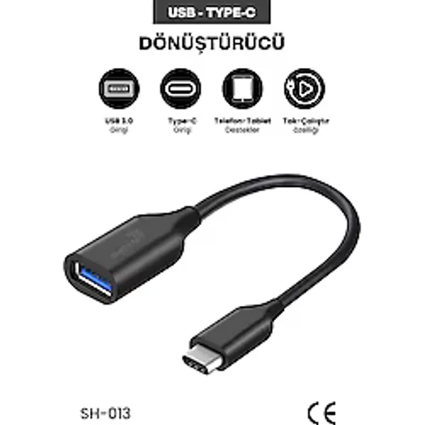 Metaforce USB 3.0 To Type-C 3.1 Otg Dönüştürücü Kablo 16.5 cm - Yüksek Hızlı Flash Bellek & Harddisk Adaptörü
