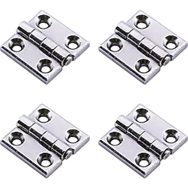 Metal 30X30 Mm 4 Adet Yaprak Menteşe Gümüş Krom Kapi Pencere Dolap Mobilya Kapak Menteşe Bağlantı