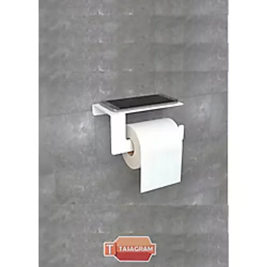 Metal Beyaz Tuvalet Kağıtlık-tuvalet Kağıdı Askısı-tuval