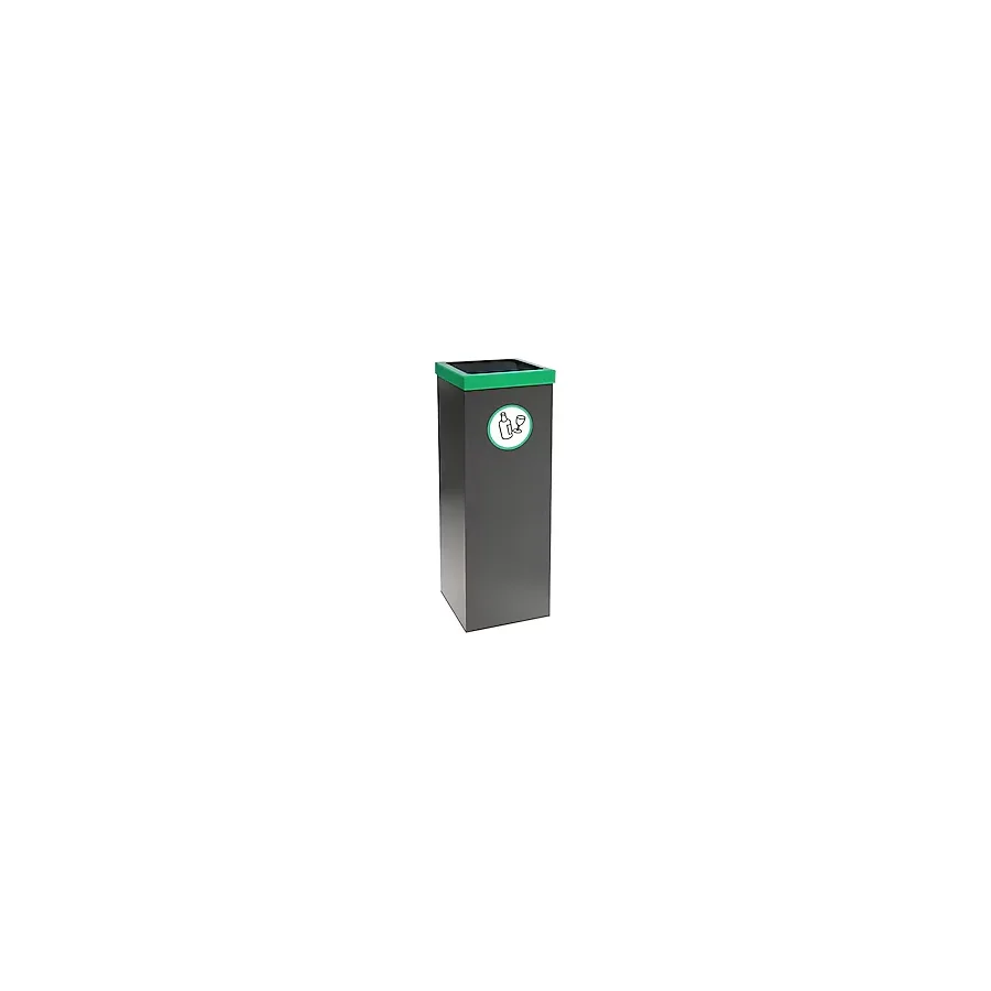 Metal Geri Dönüşüm Sıfır Atık Kutusu Elektrostatik Toz Boyalı 25x25x70 (Cam)