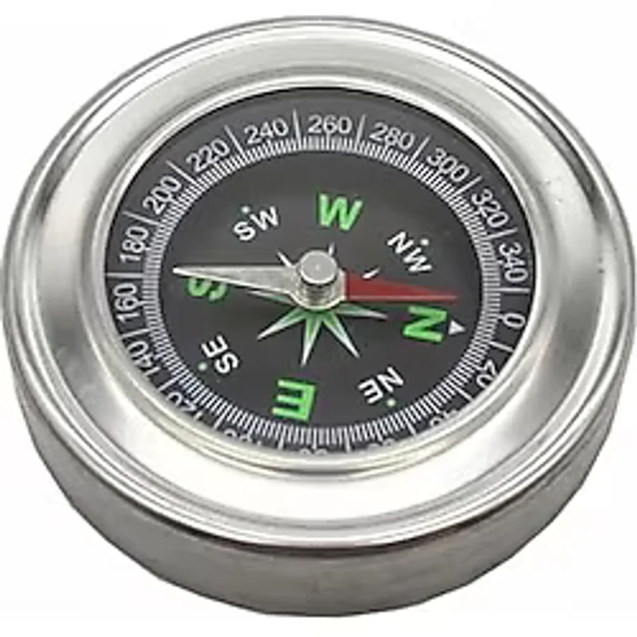 Metal Gövdeli Profesyonel 60mm Taşınabilir El Pusulası - Dayanıklı Çelik Kasa, Yuvarlak Cep Pusulası