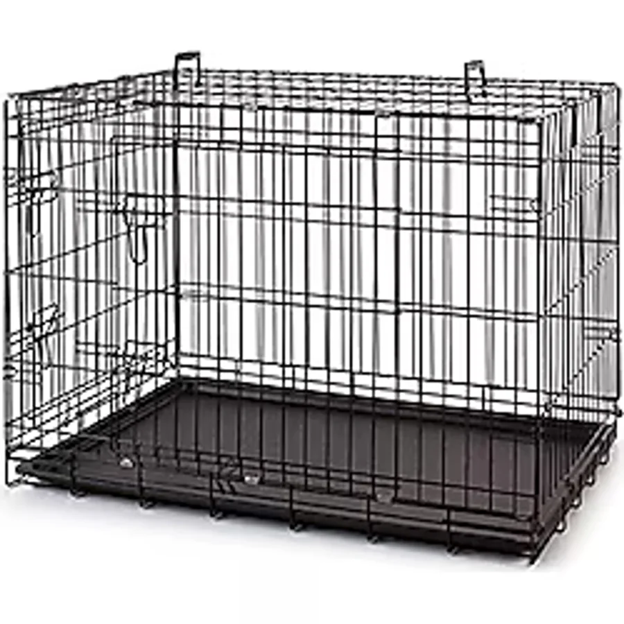 Metal Kedi Köpek Kafesi Siyah 107x71x78cm