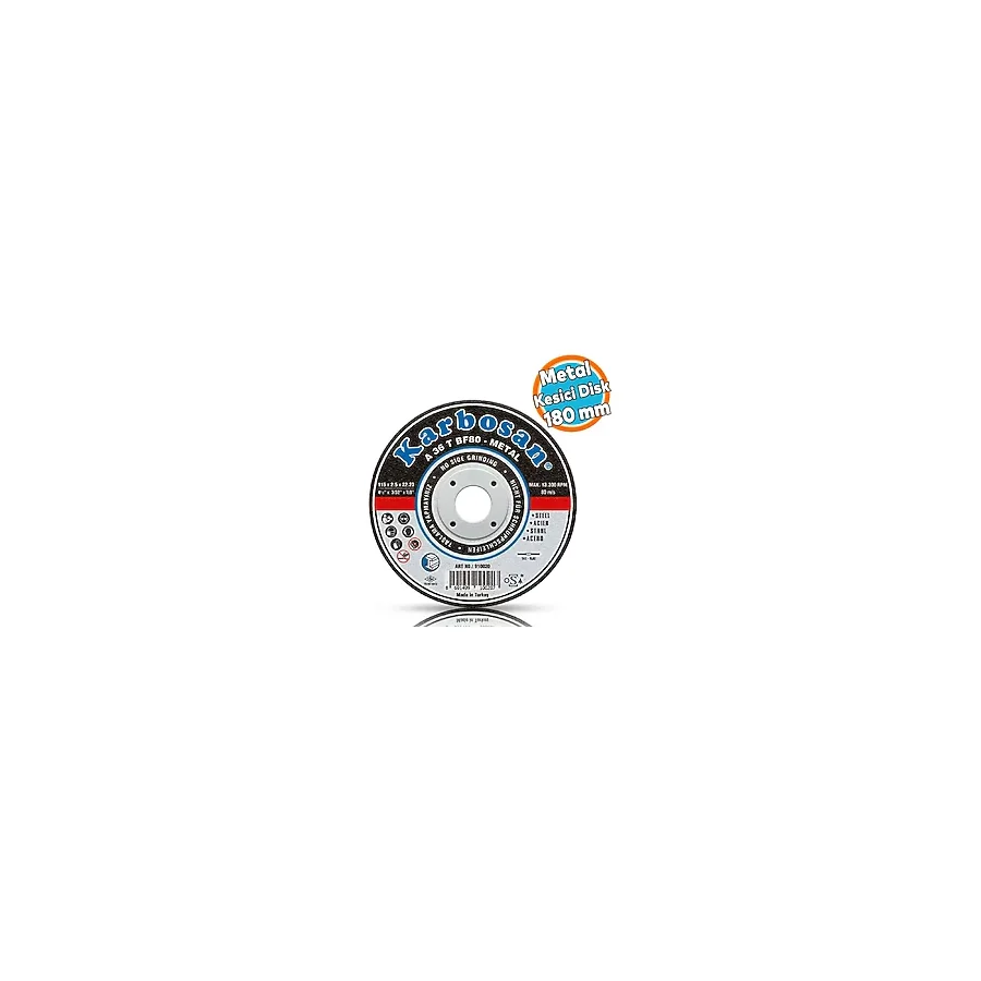 Metal Kesici Taş Disk Taşlama Spiral Demir Kesme Diski 180X3.0x22.23 Mm