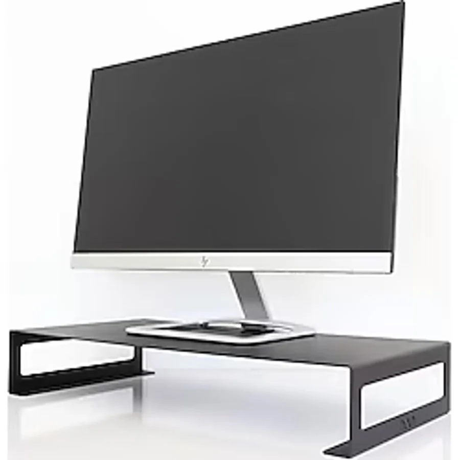 Metal Monitör Standı - Siyah - Monitör Yükseltici - Laptop Standı - Organizer - SMS1BL