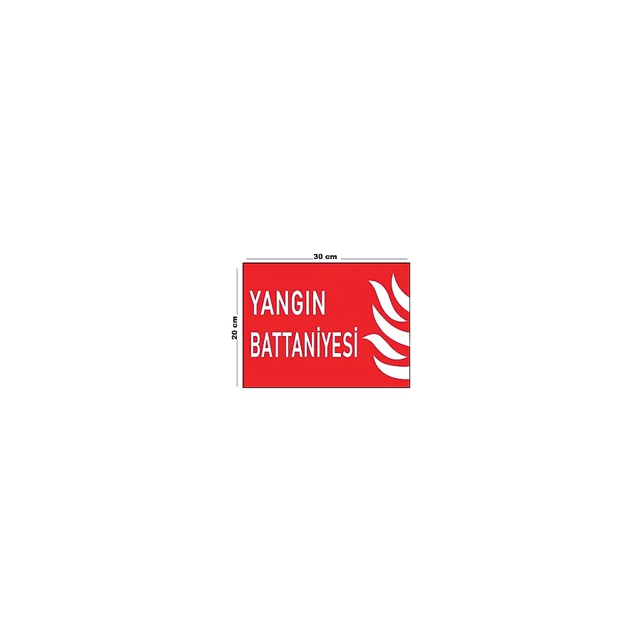Metal Yangın Battaniyesi 20CM x 30CM A4 Büyüklüğünde Uyarı Levhası Yönlendirme Tabelası