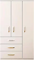 Metalia Ece Lüx 3 Çekmeceli 3 Kapaklı Gardırop