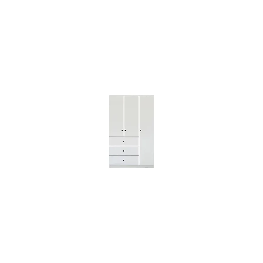 Metalia Ece Lüx Gm 3083 Düğme Kulplu 3 Çekmeceli 3 Kapaklı Gardırop