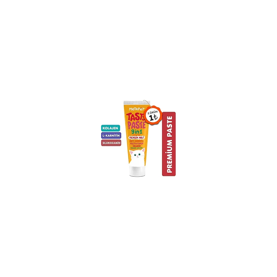 Metapet Kediler için Multi Vitamin Paste, Premium Malt Macunu, Kedi MultiVitamini Maltı Vitamini 100 Gr
