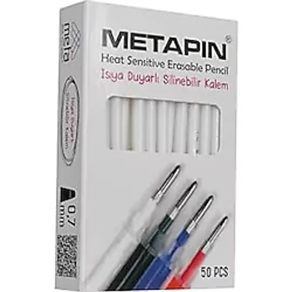Metapin Isı ile Silinebilen Uçan Refill Kalem Içi Beyaz (0.7 Mm) - 50 Adet