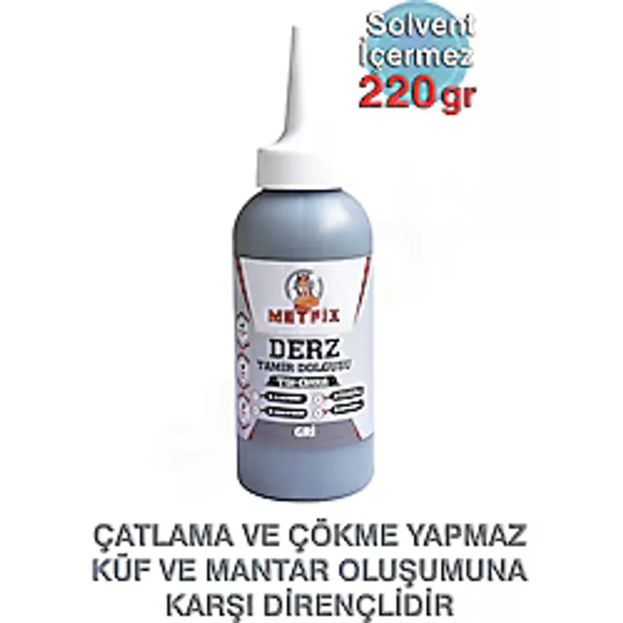 Metfix Derz Tamir Dolgusu 220gr Gri Gri