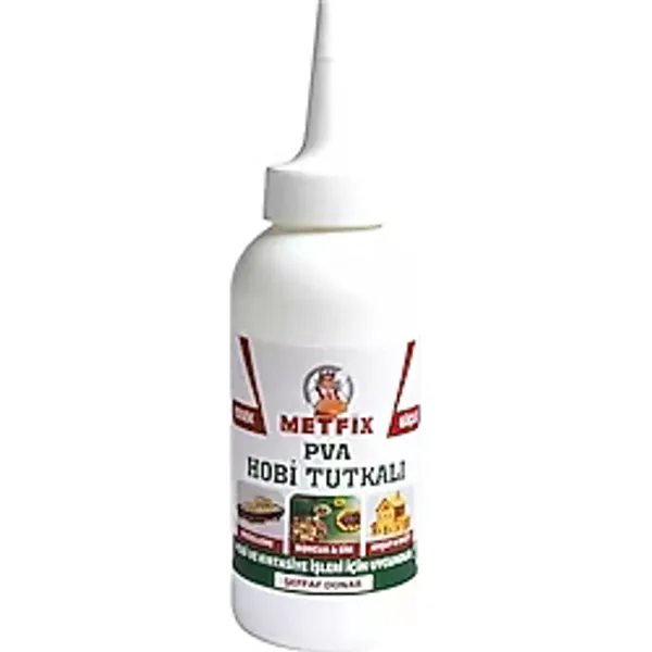 Metfix Pva Hobi Tutkalı 150 G; Şeffaf Donar, Boncuk, Sim, Ahşap, Kağıt, Maket, Modelleme, Kırtasiye - 10 cm - Çok Renkli