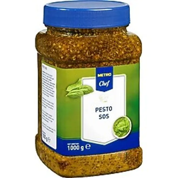 Metro Chef Pesto 1 kg - Fesleğenli Makarna ve Pizza Sosu 3'li Ekonomik Paket - 3 Adet