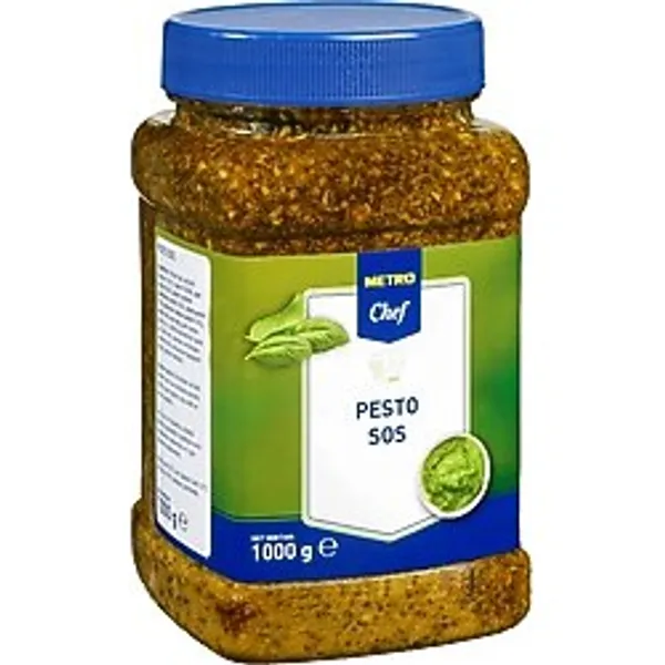 Metro Chef Pesto 1 Kg - Fesleğenli Makarna Ve Pizza Sosu - 4 Adet