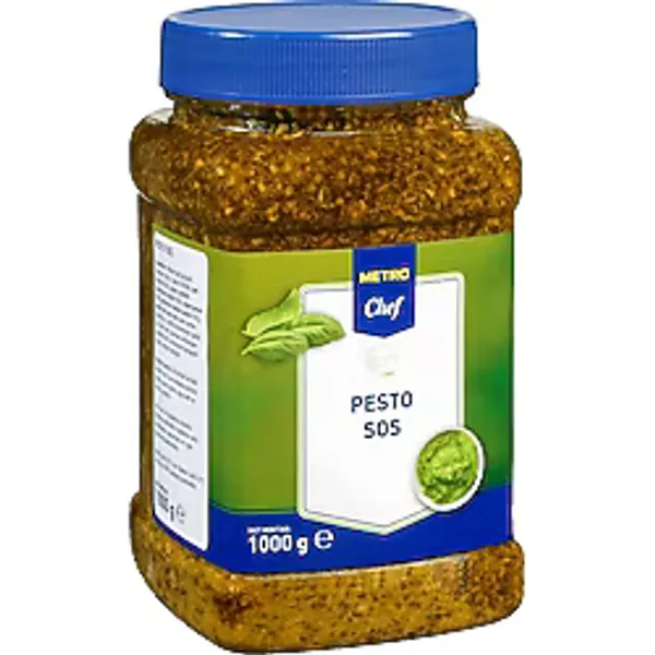 Metro Chef Pesto 1 kg - Fesleğenli Makarna ve Pizza Sosu 4'li Avantaj Paketi - 4 Adet